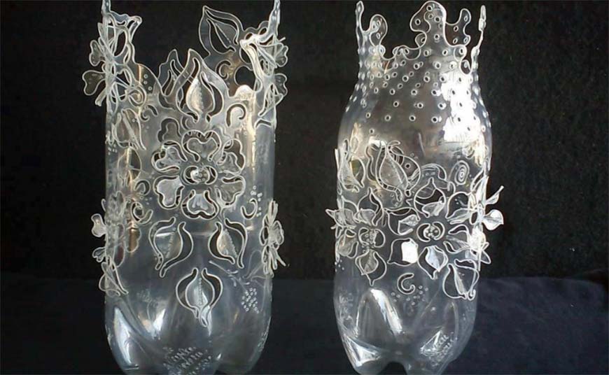 вазы из плистиковых бутылок